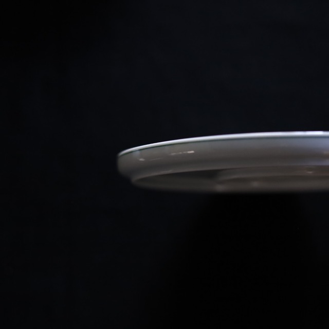 AS 平戸松山窯 クロム六彩花切立皿