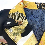 【 rd14】M size再構築 リメイク着物ライダースジャケット KIMONO RIDERS JACKET