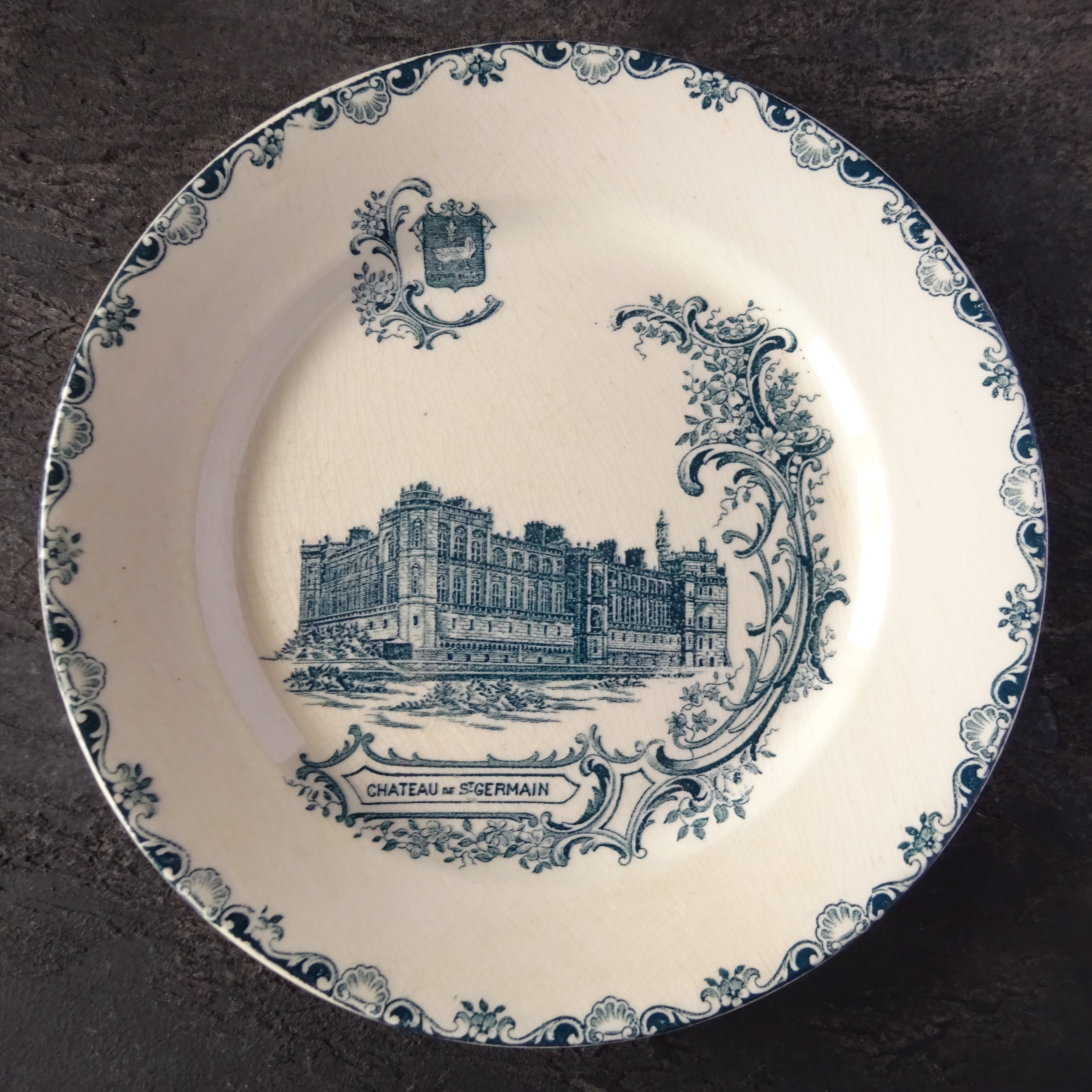 ☆TERRE DE FER Cleirefontaine modèle CHATEAUX 《CHATEAU DE ST GERMAIN》 assiette plate
