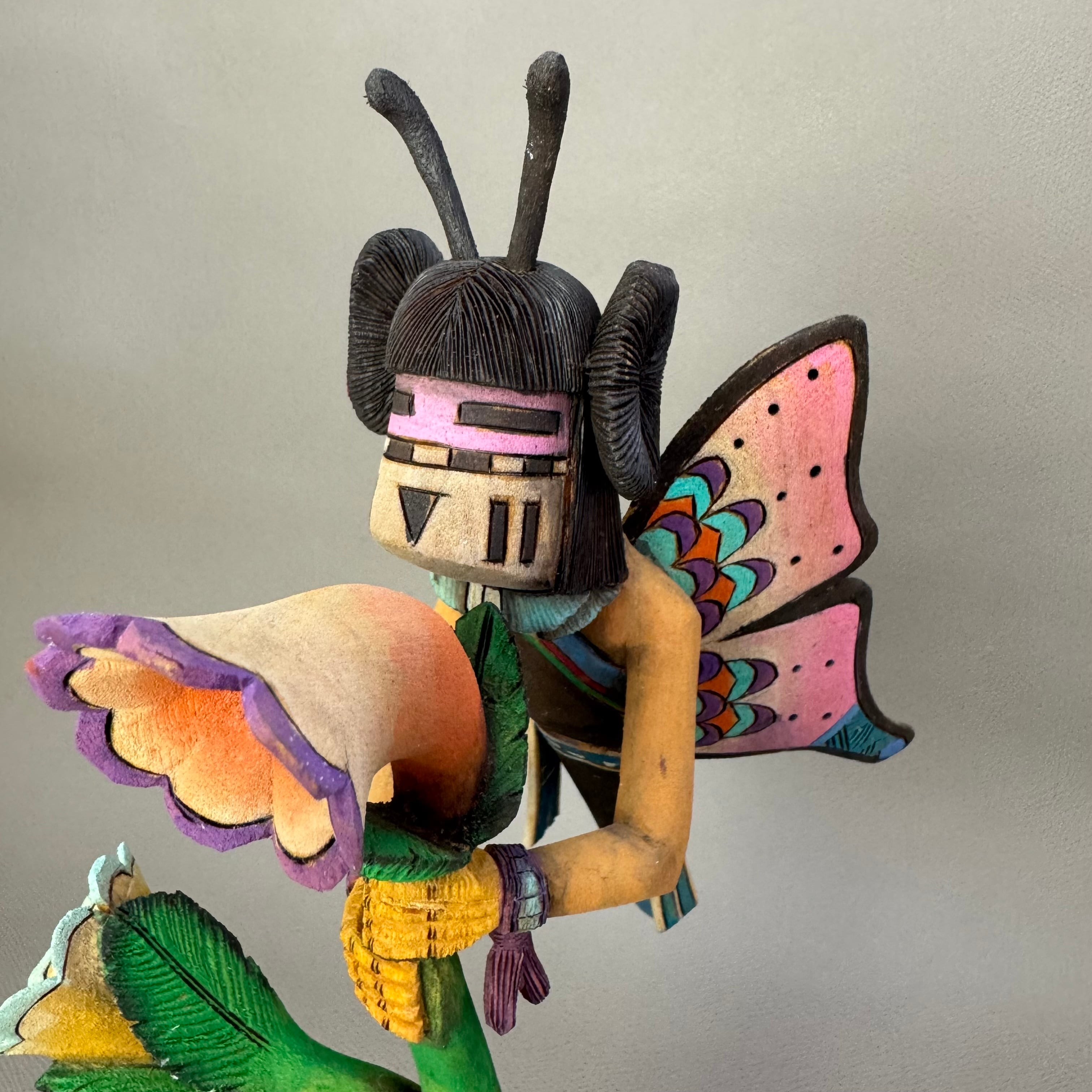 HOPI族（ホピ）Norman Cuch作 バタフライメイデン カチーナドール