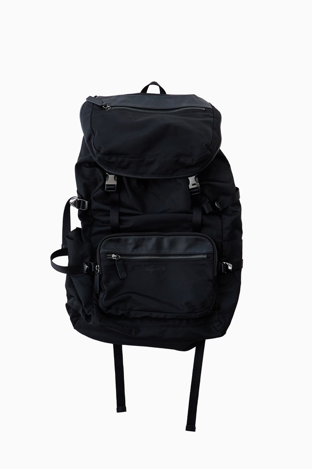 agnes b. VOYAGE BLACK BACKPACK