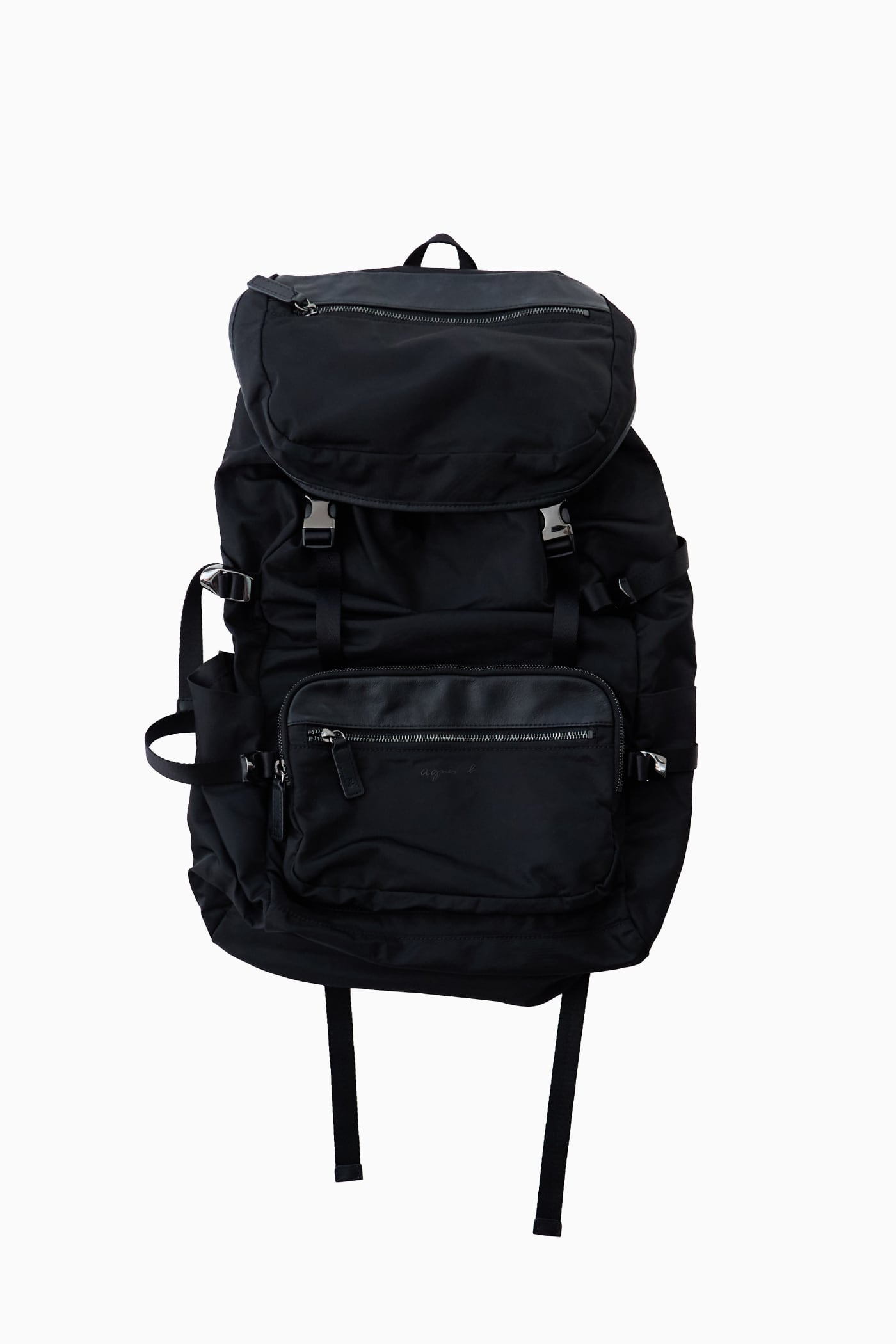 agnes b. VOYAGE BLACK BACKPACK