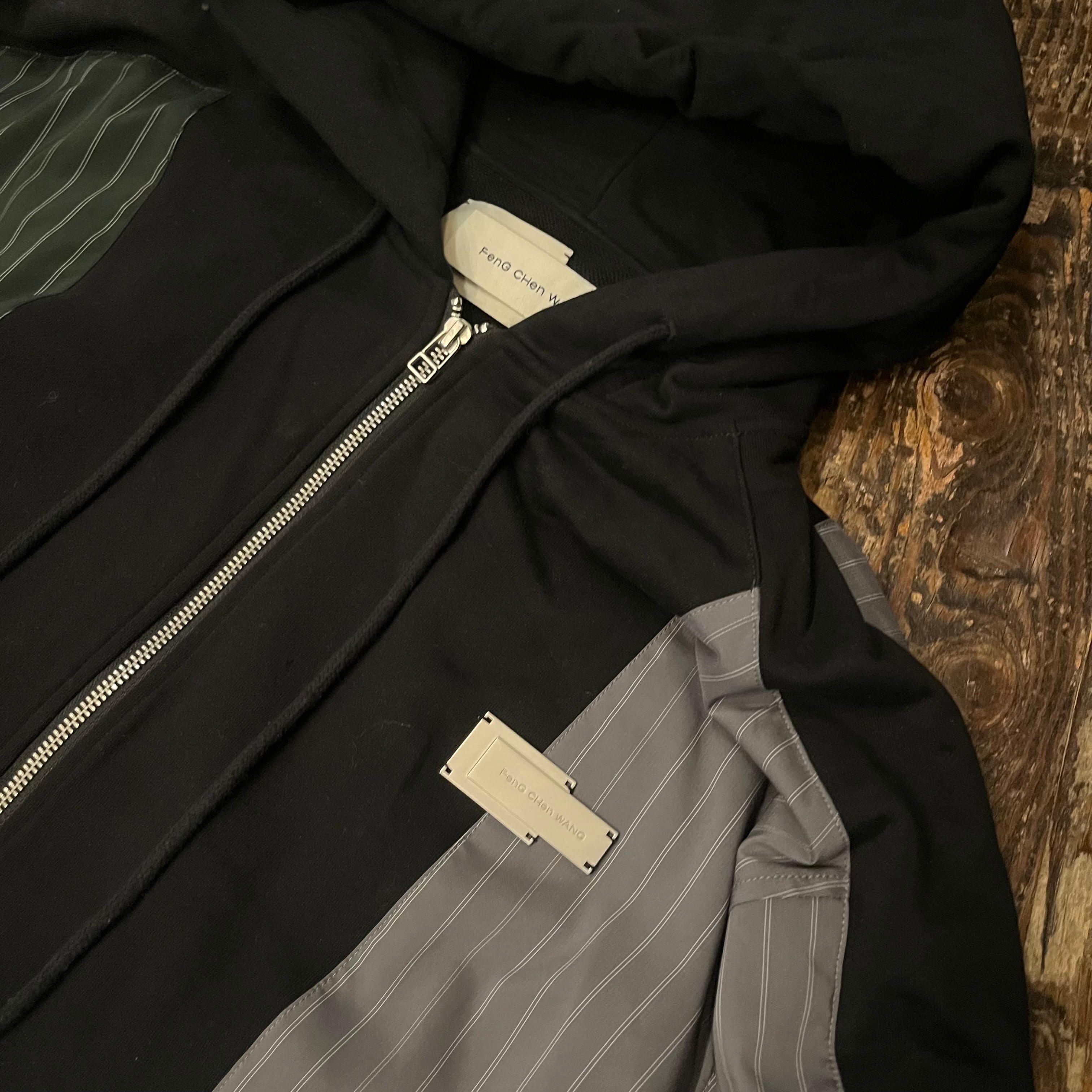 FENG CHEN WANG フェンチェンワン PANELLED ZIP-UP HOODIE FENG CHEN WANG フェンチェンワン PANELLED ZIP-UP HOODIE