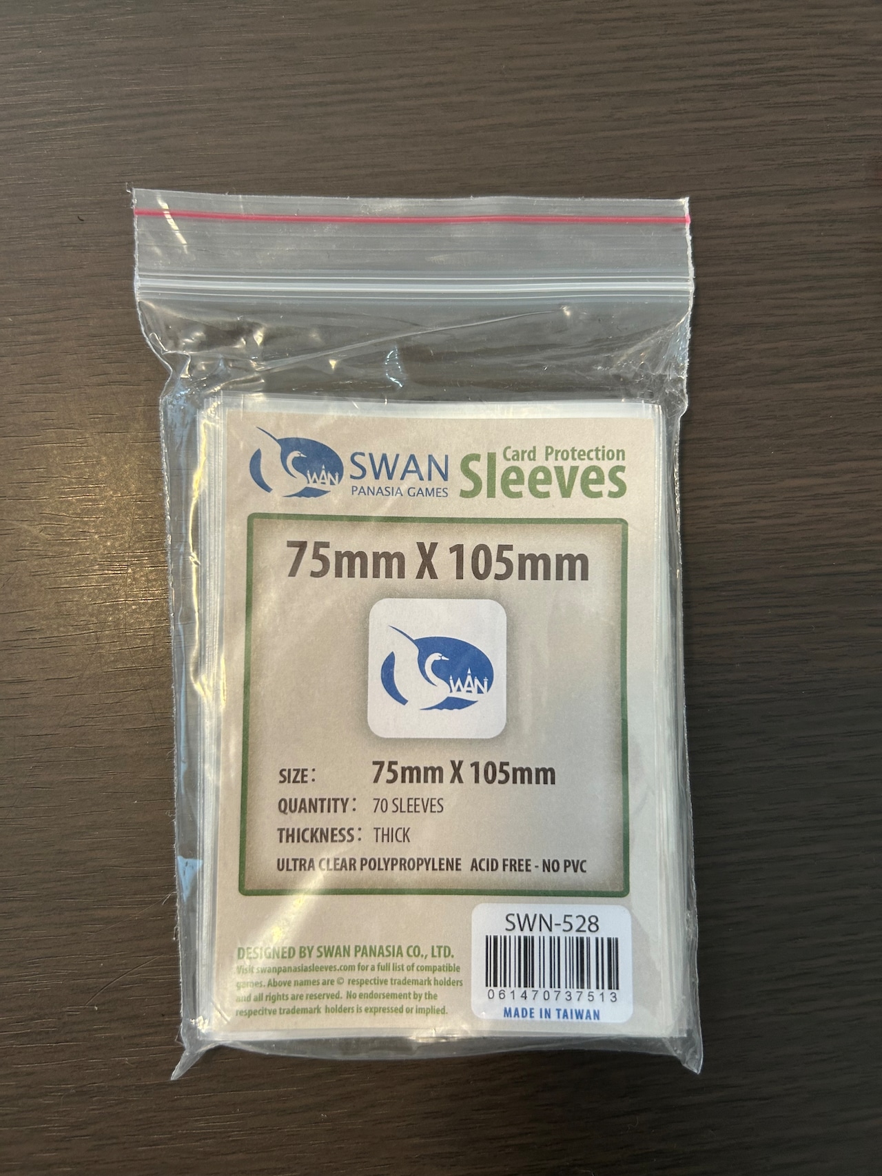 【スリーブ】 75×105mm 70枚 Thick Sleeves / Swan panasia games