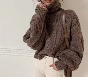 ケーブル編み　タートルネックニット　AJ1079-2329