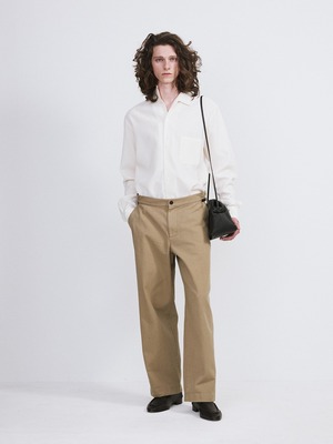 [RECTO][MEN] WAIST BELT DETAIL COTTON PANTS (LIGHT KHAKI) 正規品 韓国ブランド 韓国通販 韓国代行 韓国ファッション レクト メンズ 日本 店舗