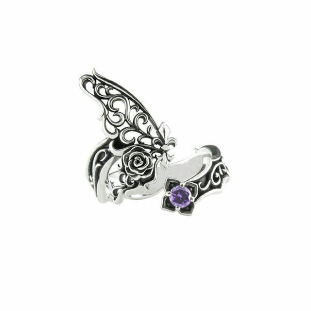 パピヨンローズリング シルバーリング AKR0031 Papillon rose ring silver ring　 シルバーアクセサリー  Silver jewelry