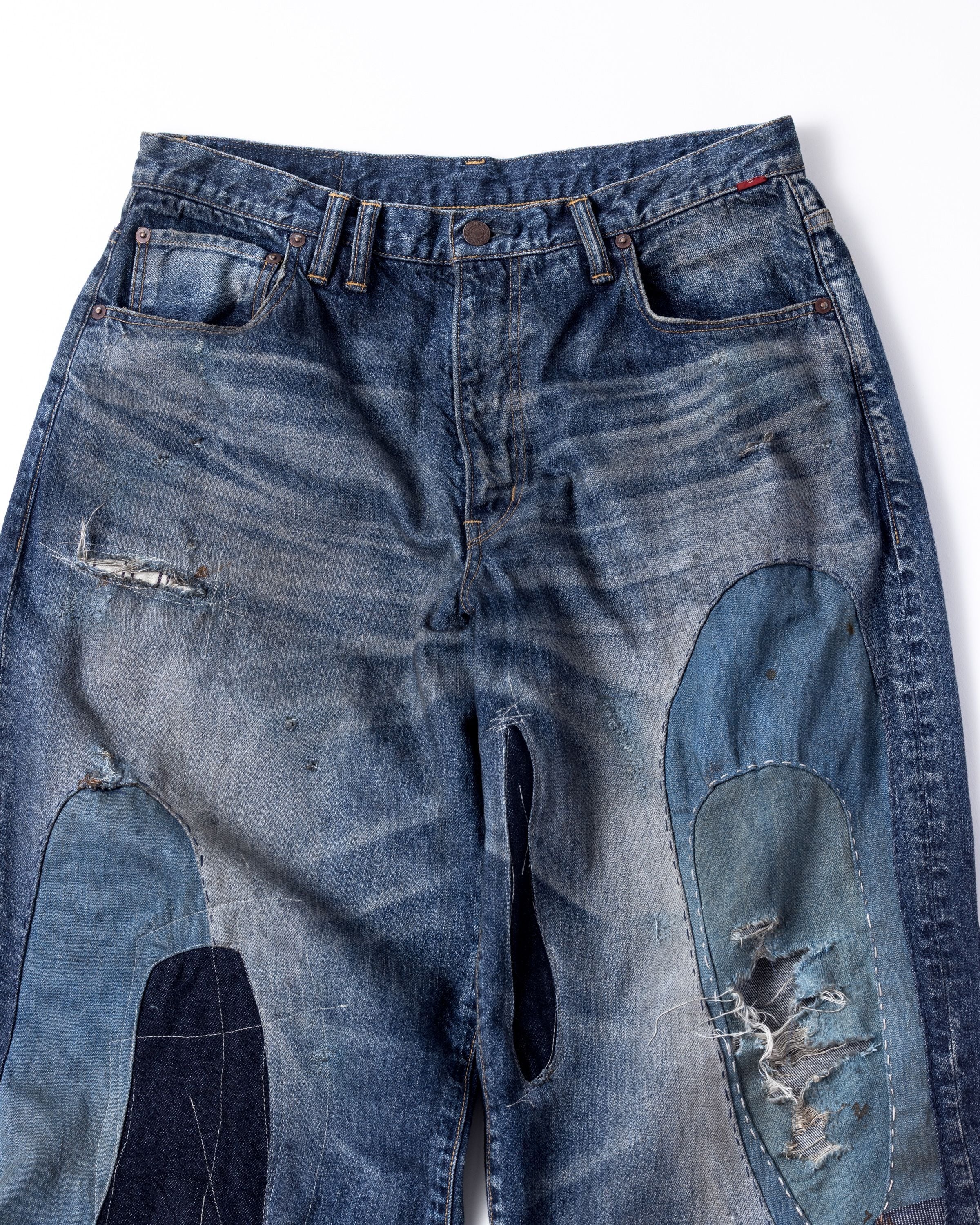 ANACHRONORM】REMAKED WIDE 5P DENIM PANTS - INDIGO | standlobby