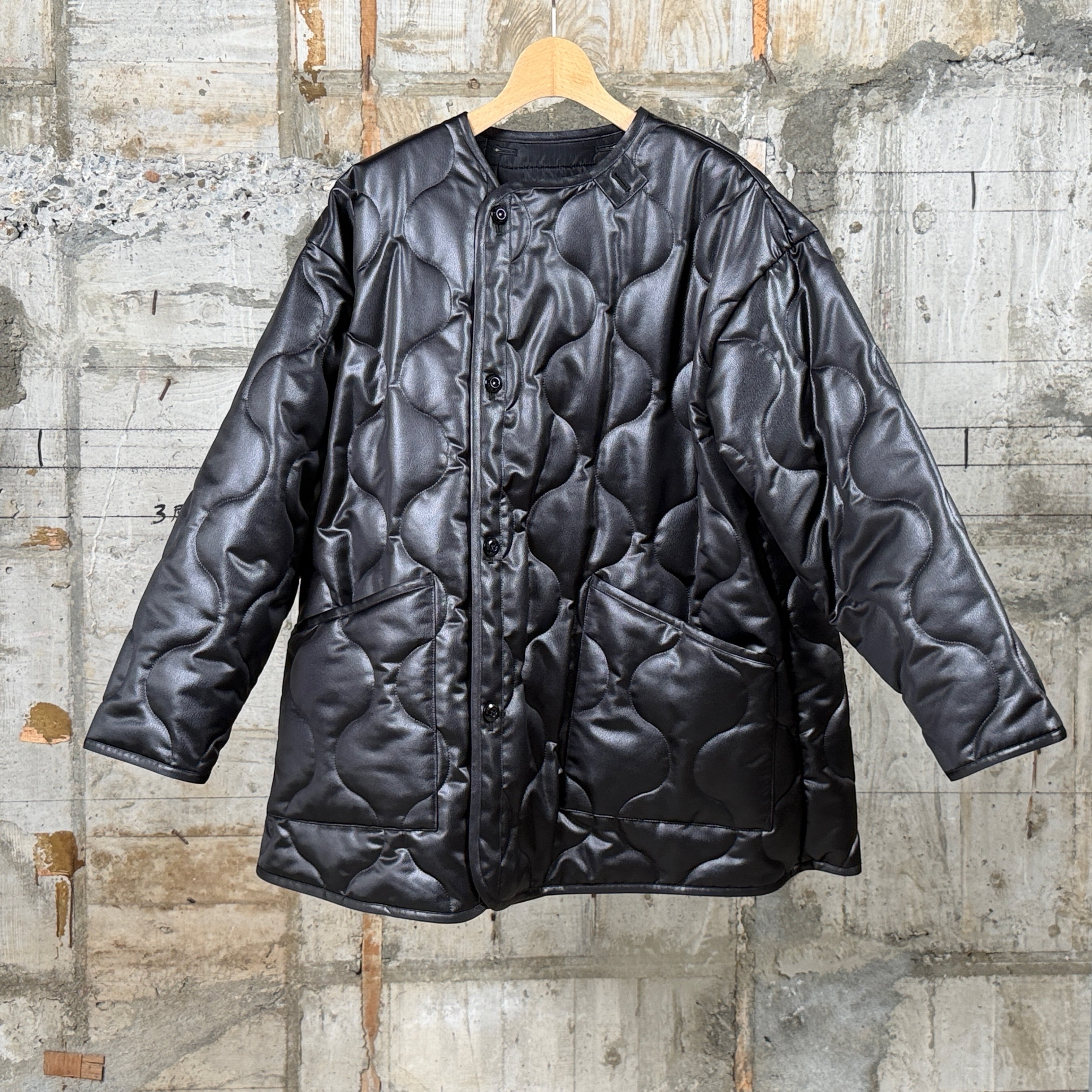 HYKE【ハイク】 FAUX LEATHER QUILTED JACKET (17604) / BLACK