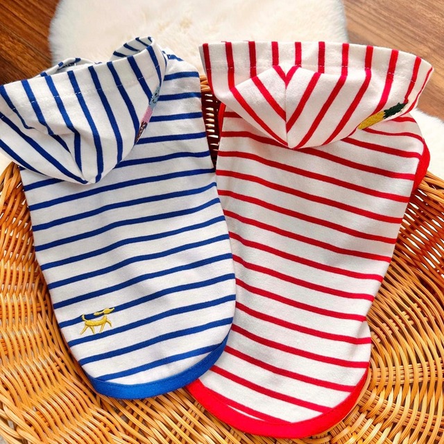 ＜2色展開＞マリンスタイル刺繡ボーダーフーディ 0545