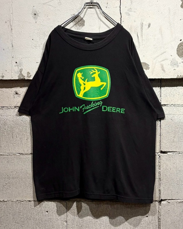 【Caka otto】 “John Deere” Parody Design Vintage Loose T-Shirt