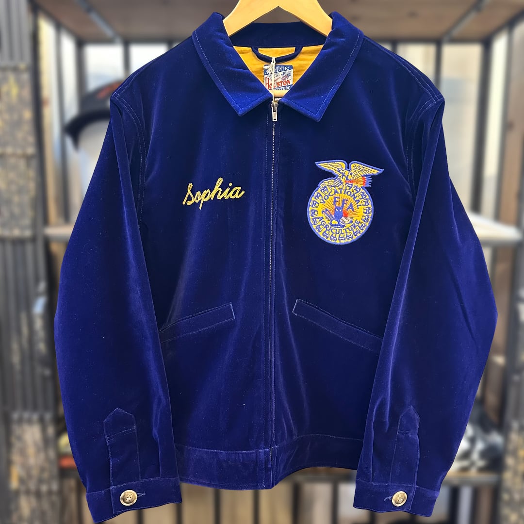 【新品未使用】Houston FFAジャケット　値下げ不可 HOUSTON ヒューストン COTTON LINEN FFA JACKET コットンリネン 刺繍