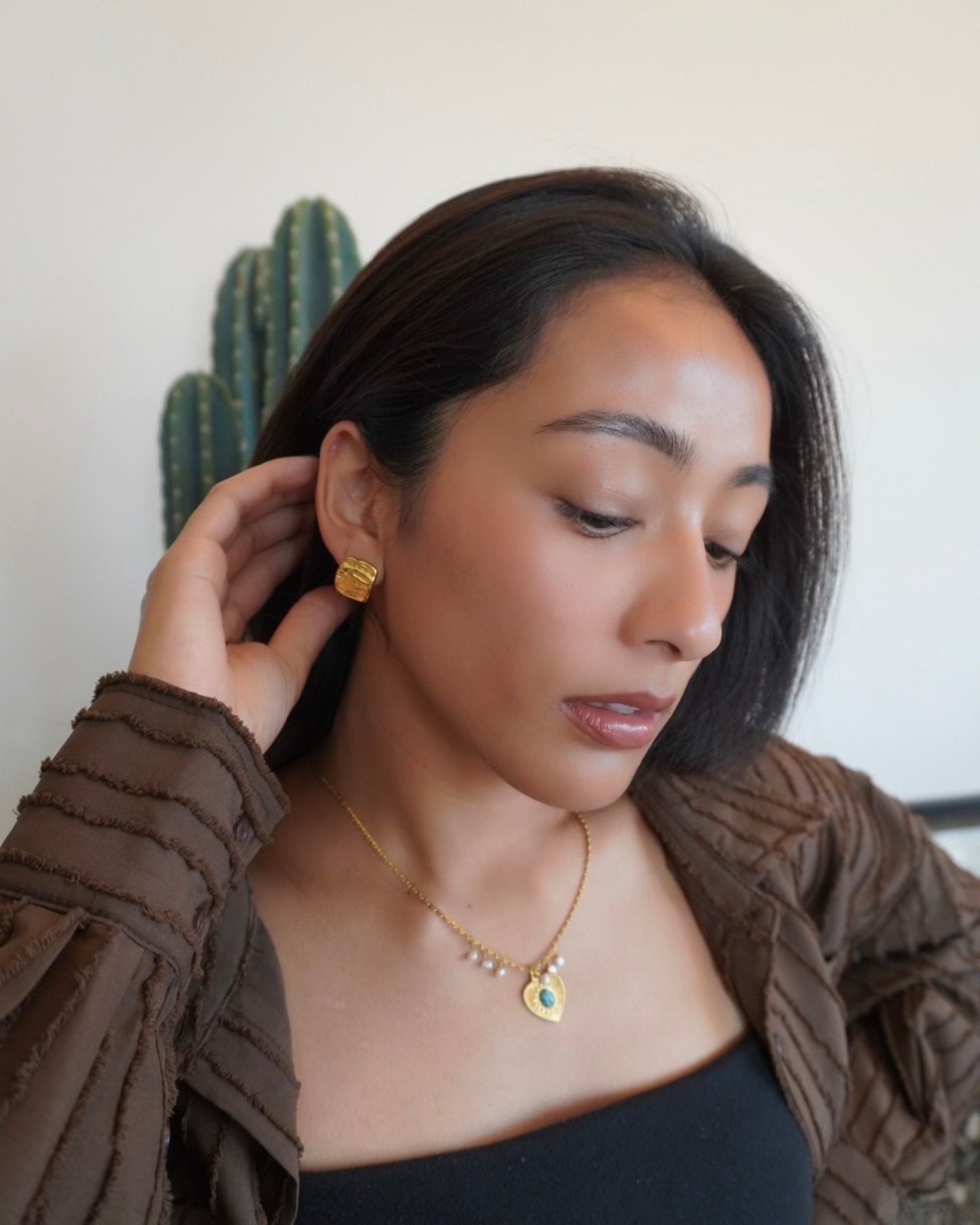 Golden Scone Studs
