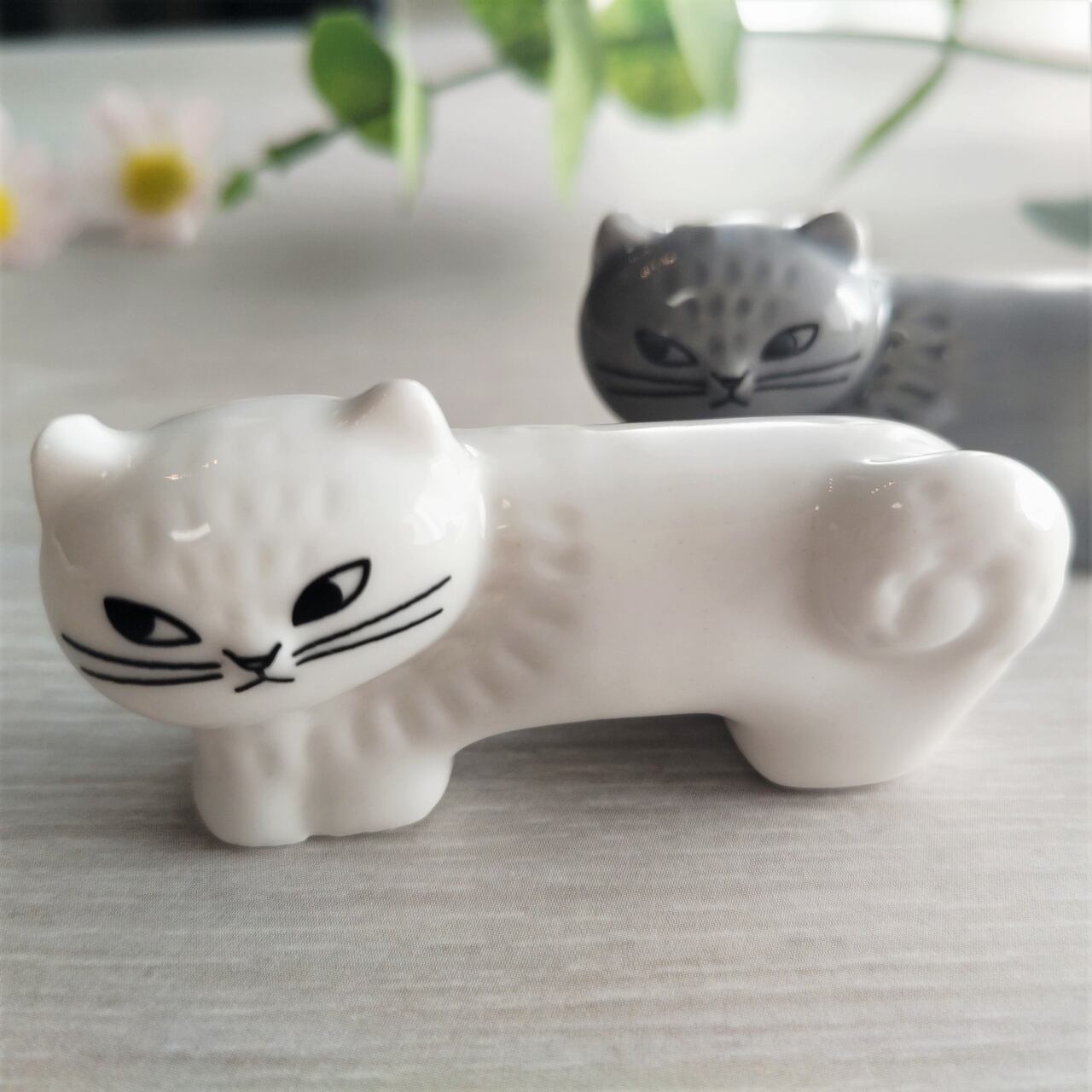 かわいい猫型 ネコ 箸置き ナイフレスト5個セット