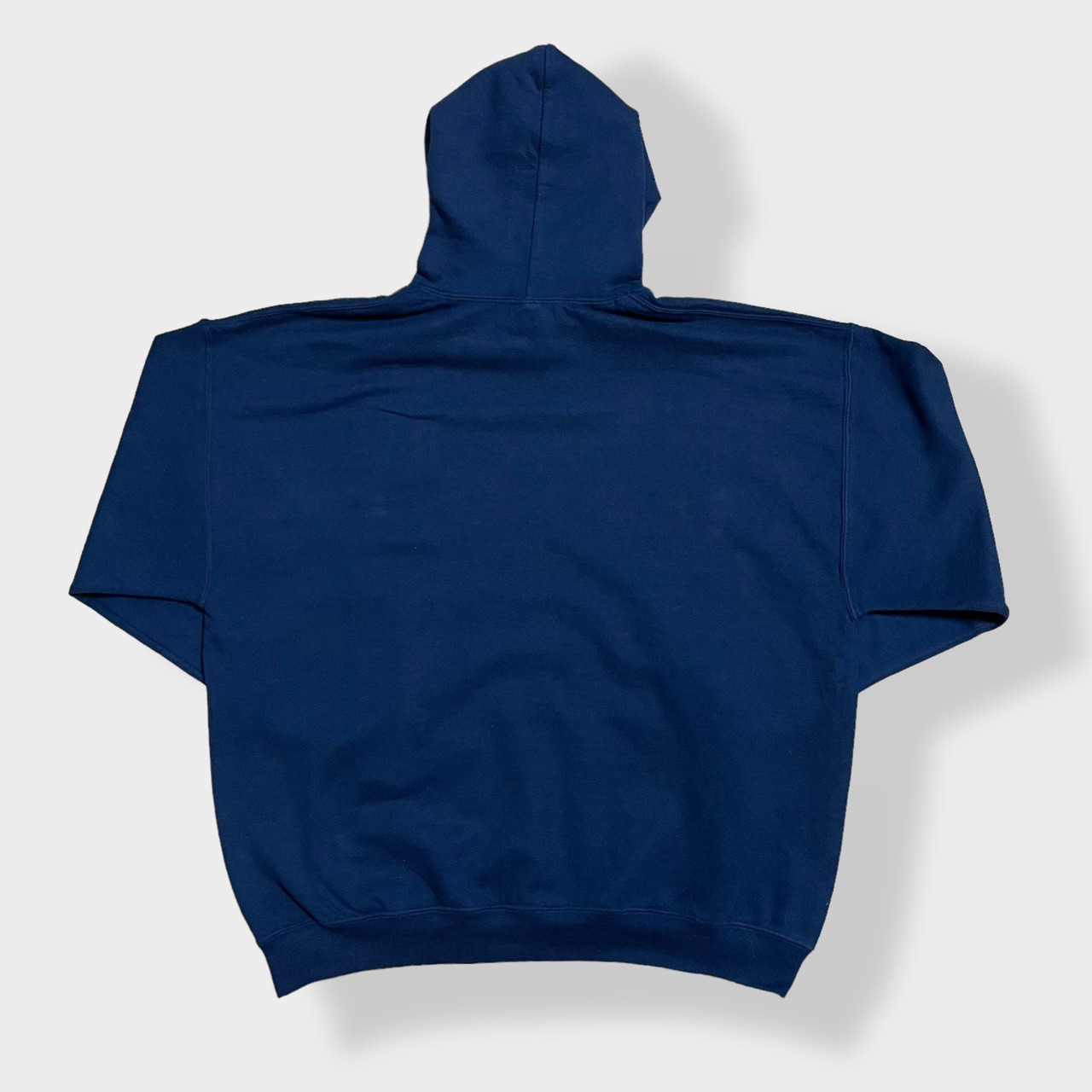 【GILDAN】USARK 刺繍ロゴ パーカー フーディー プルオーバー ワンポイント X-LARGE ネイビー US古着