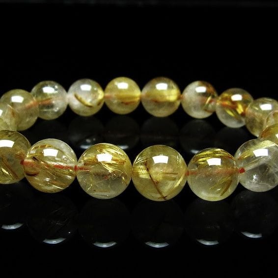 ルチルクォーツ ブレスレット 11mm タイチンルチルクォーツ タイチンルチル 一点物 メール便可 [M便 1/10] 111-49074