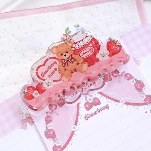FL380 Fairylady【甜甜草莓熊】アクリル クリップ