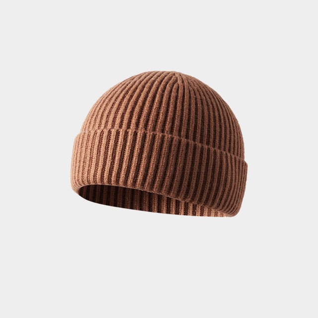 リブ編みロールアップニット帽 af0151