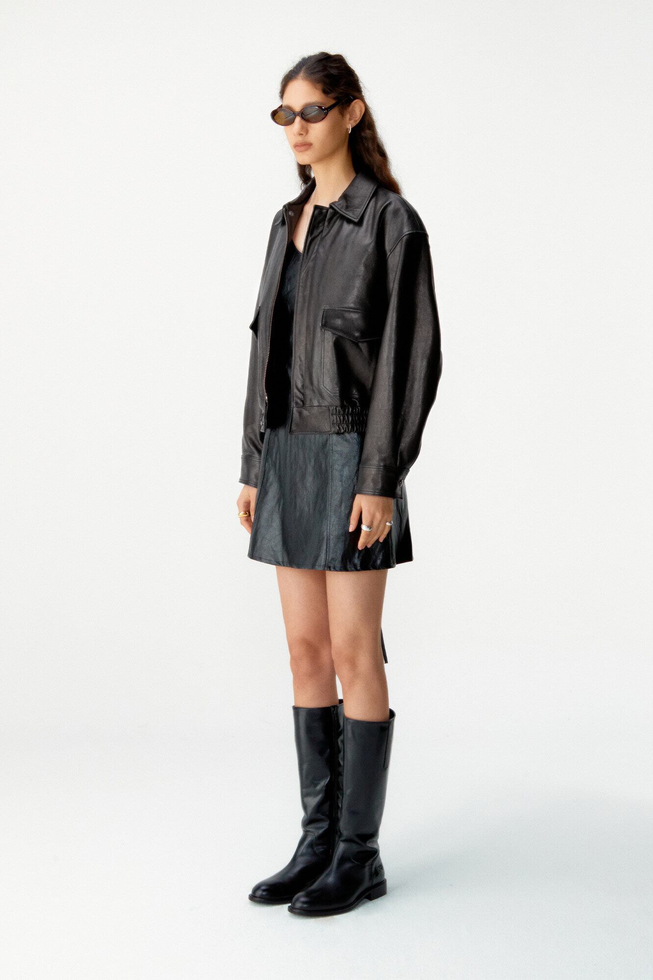 ☆【COOR】VEGETABLE LEATHER A-2 JACKET | もごつ