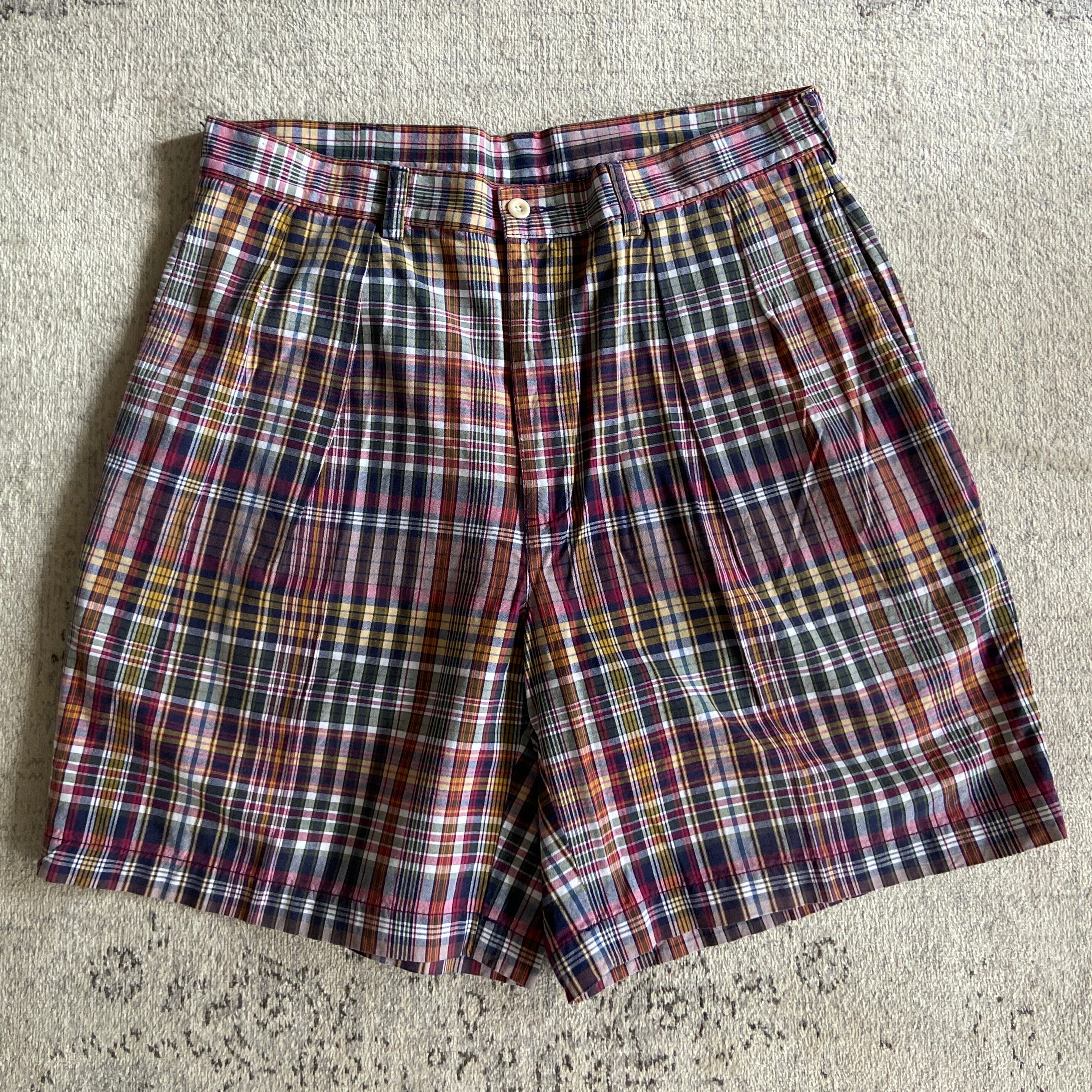 1990s Polo Ralph Lauren Check Shorts W34 F509