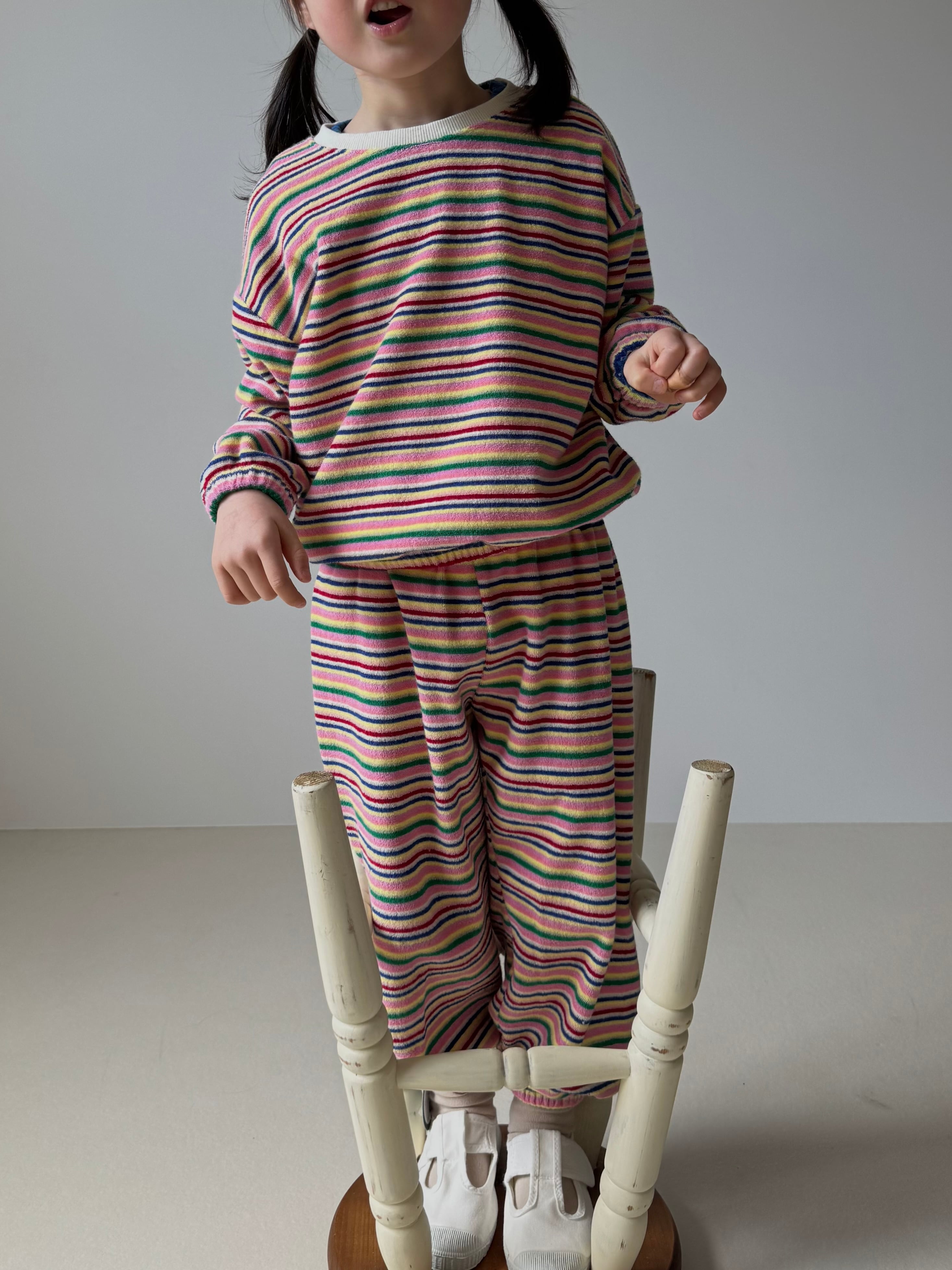 レインボーパイルジョガーパンツ(90〜130cm)4032