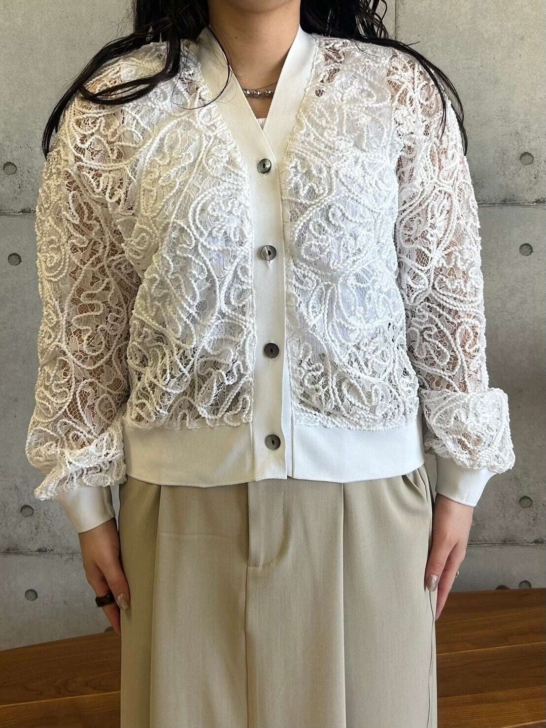 ROSIEE 】コード刺繍レースカーディガン | valance 福井｜レディース