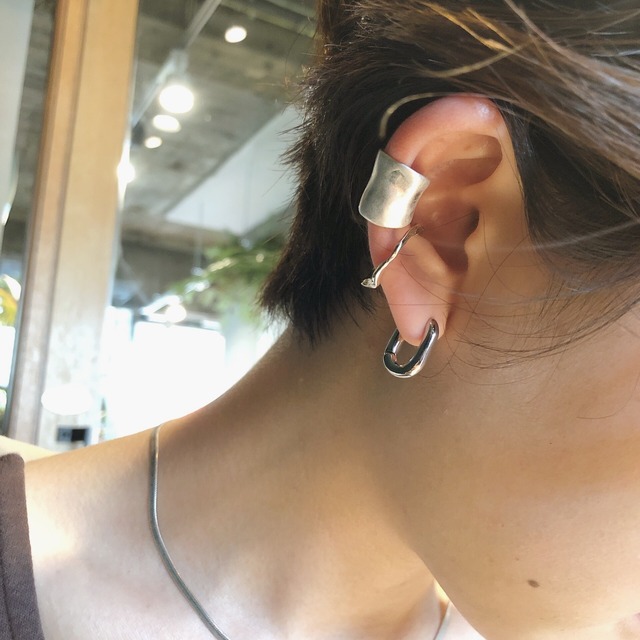 silver925 shrunk earcuff （2color）