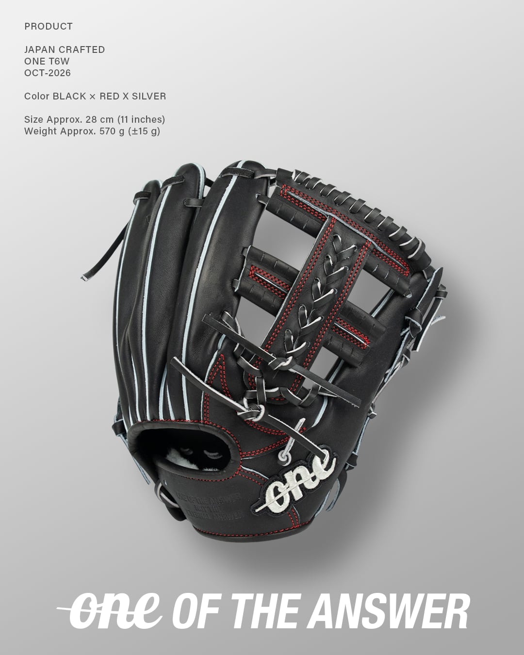 【高校野球対応|ONE T6W|硬式グラブ|右投げ用】