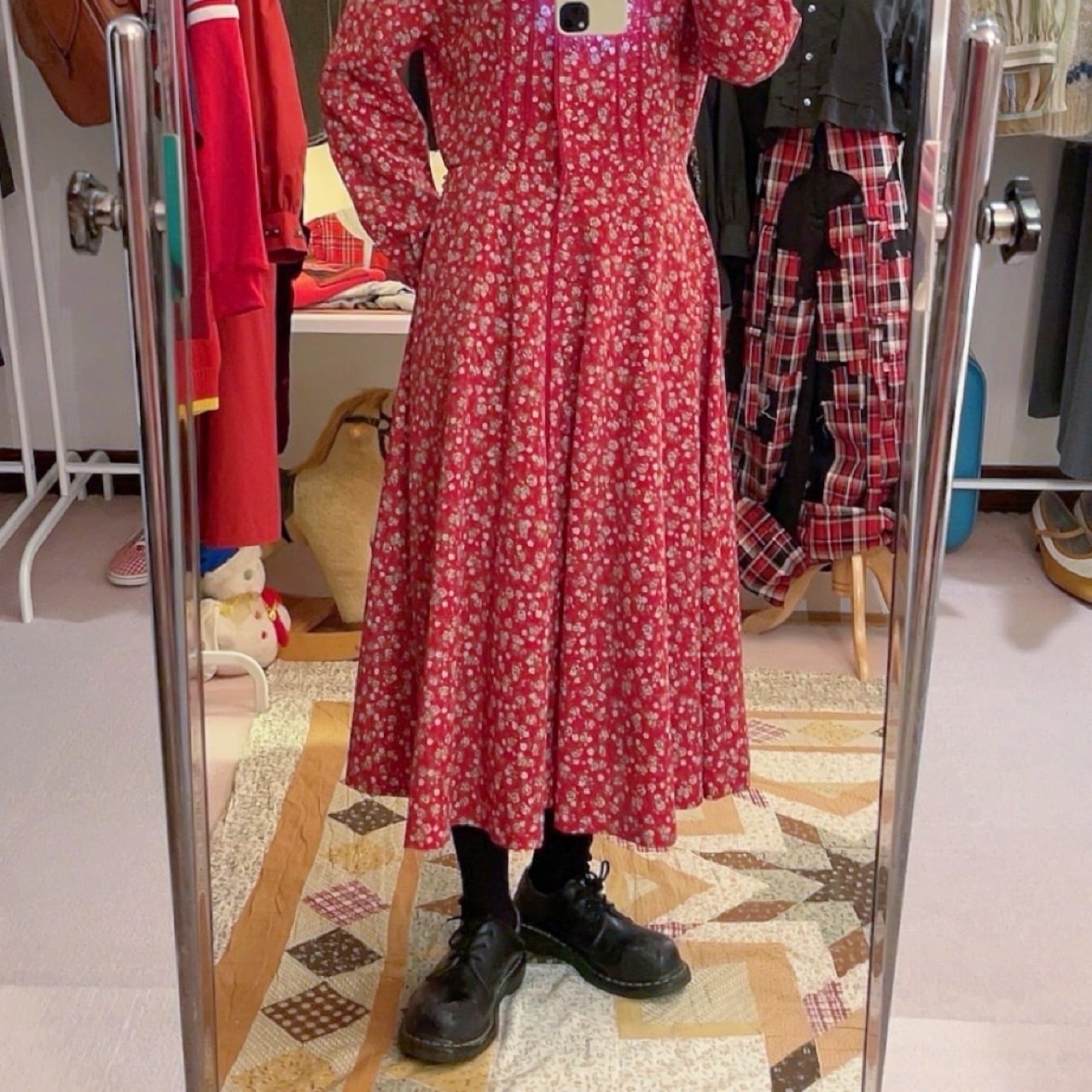 white mini rose long one-piece