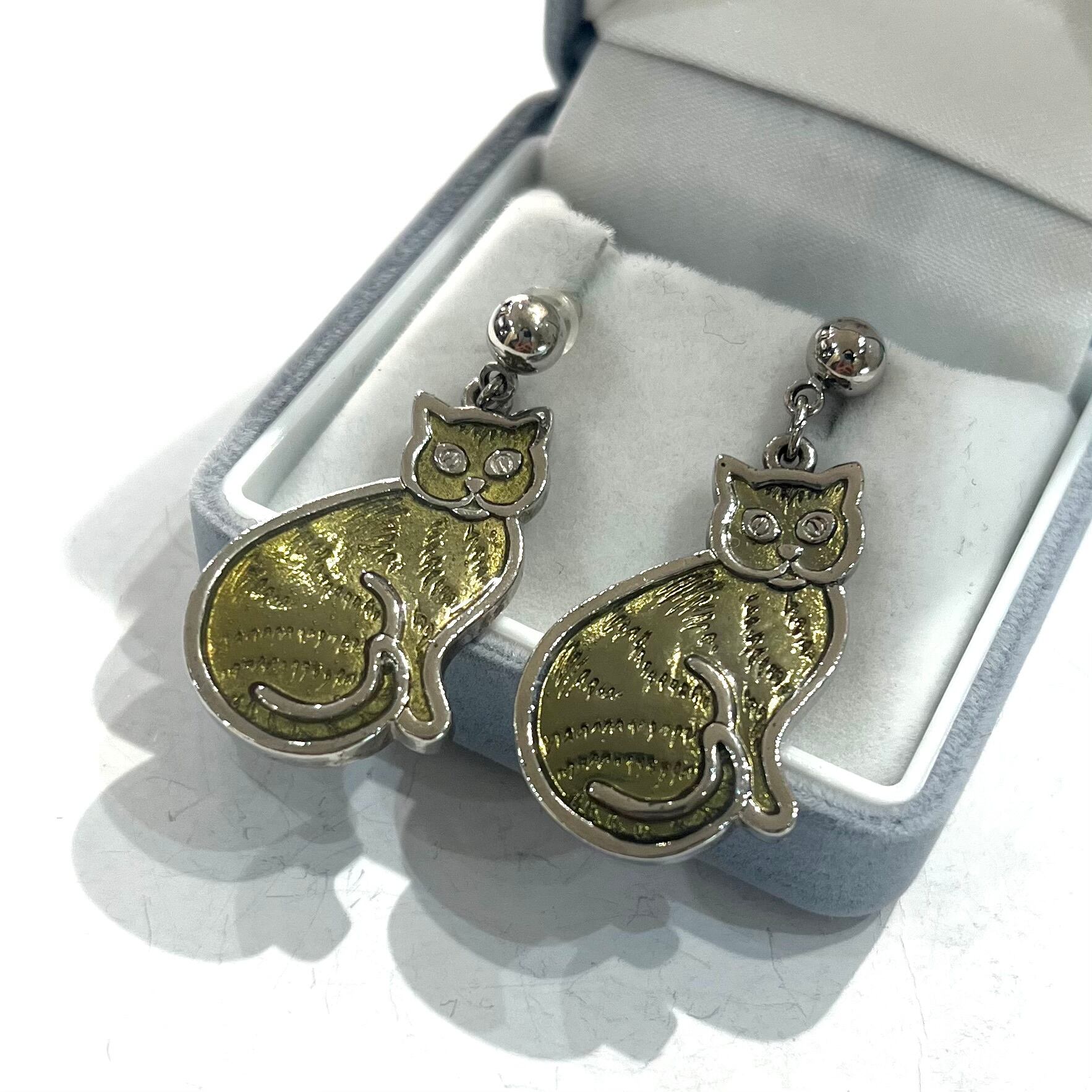 AVON】2358 1990s アメリカ製 PRETTY KITTY 猫 キャットピアス