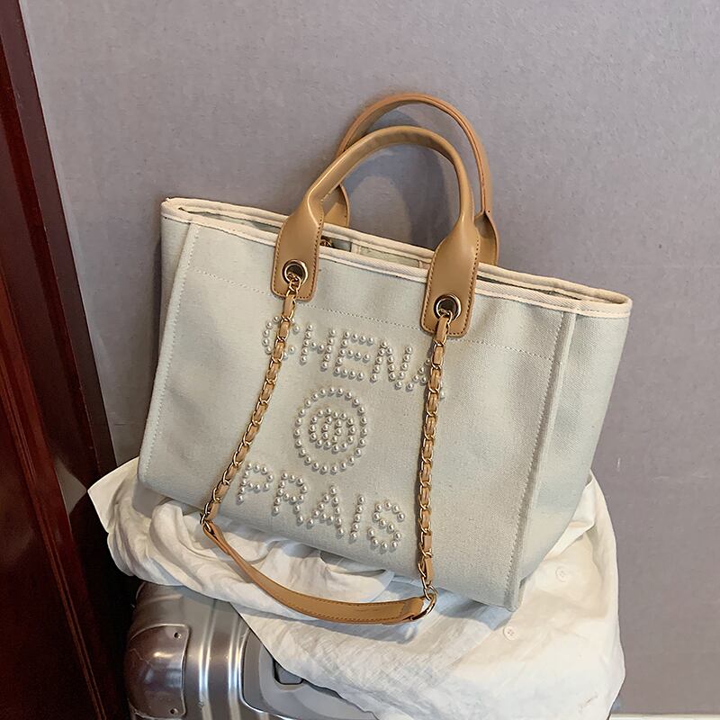 大容量レディースバッグ2020人気の新しい流行のファッションキャンバスショルダーバッグネットセレブワイルドインストートバッグ 手作りハンドバック49966776130