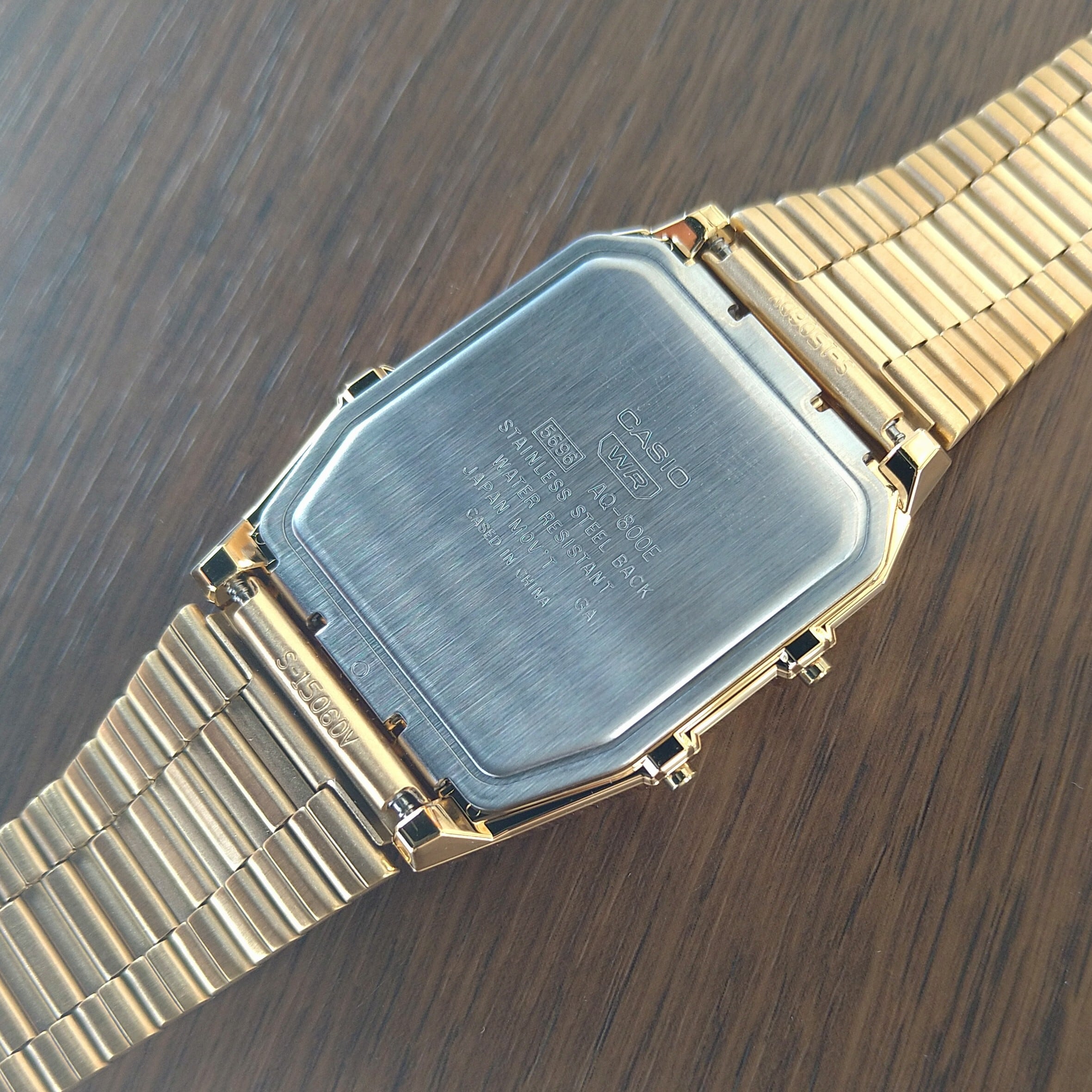 CASIO◇腕時計/デジアナ/ステンレス/GLD CASIO ANA-DIGI GOLD