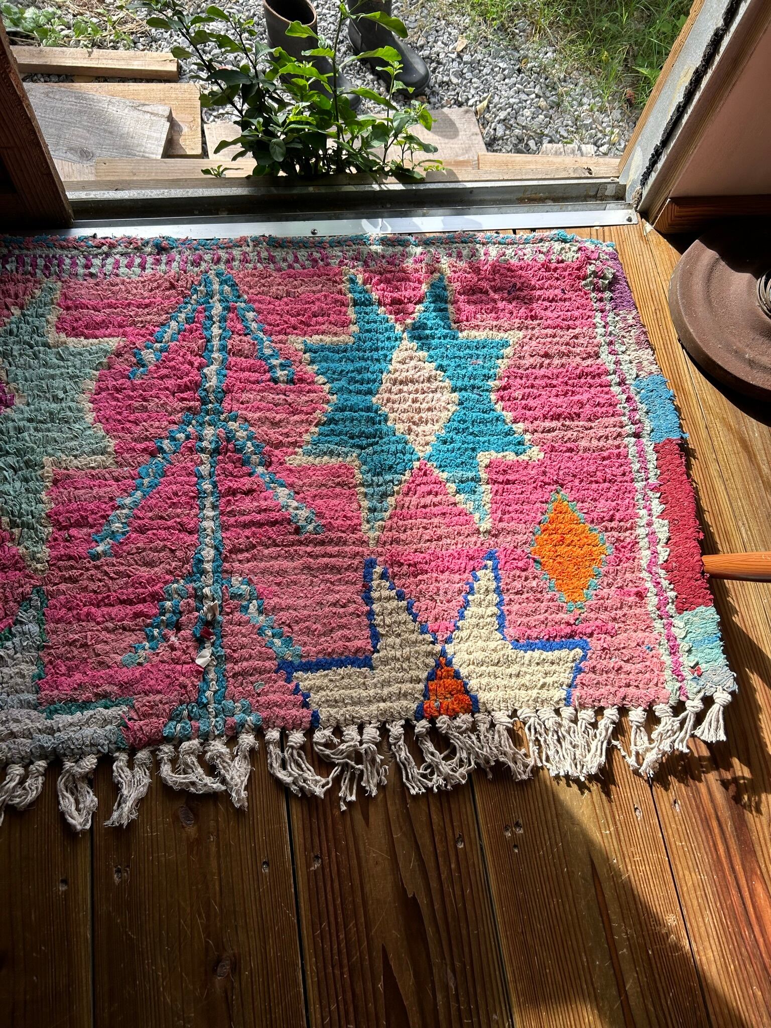 モロッコ ボシャルウィット 100×170 モロッコ ラグ ヴィンテージボシャルウィット | 旅のカケラ