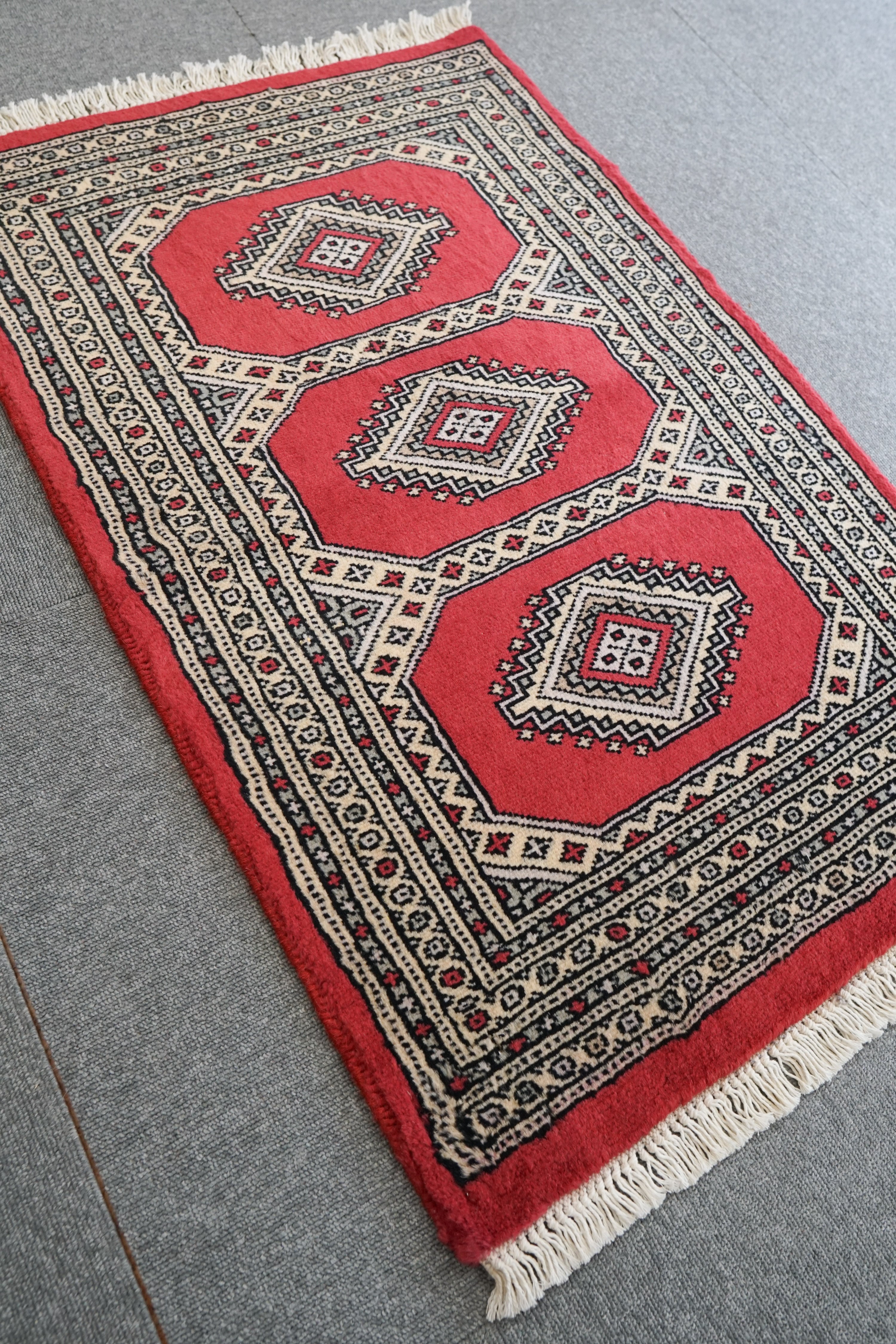 パキスタン手織り絨毯 ウール size 92×62cm 玄関マット Yahoo!フリマ 