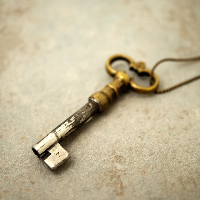 【FRENCH ANTIQUE】KEY CHARM NECKLACE / D