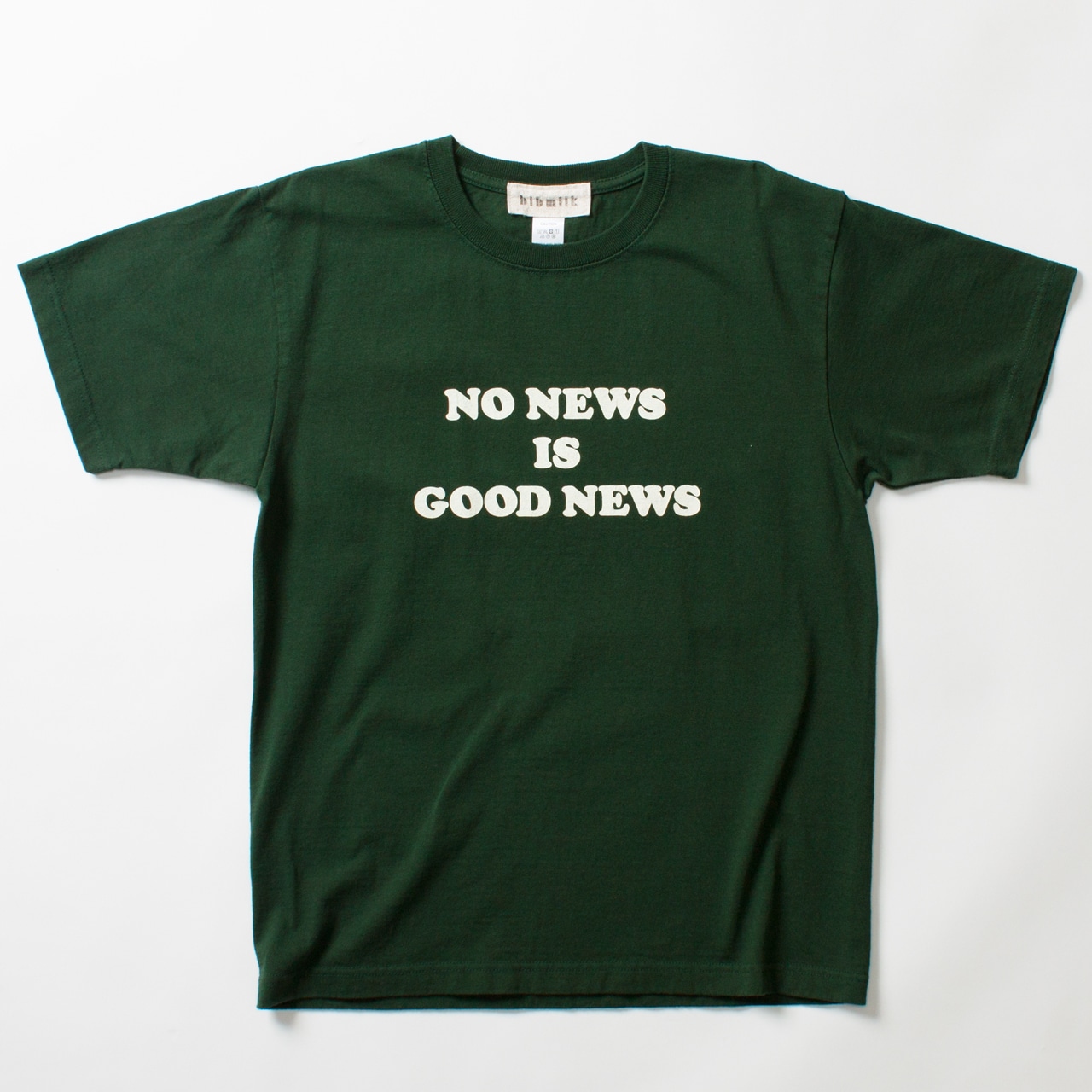 ［bibmilk］ショートスリーブTシャツ NEWS レディス｜フォレストグリーン