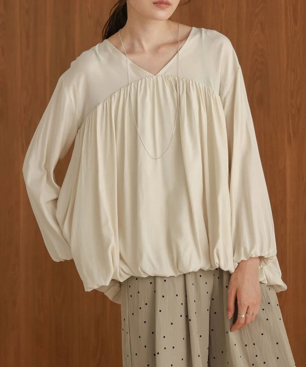 balloon design blouse select by Bab【5431182】