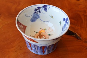 鉢 伊万里焼 色絵 鶴花蝶文