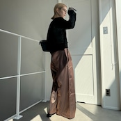 フレアスリーブシアーニットCD/ブラック