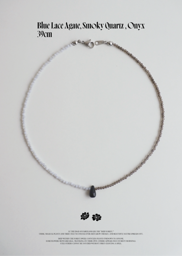 onyx and stone necklace