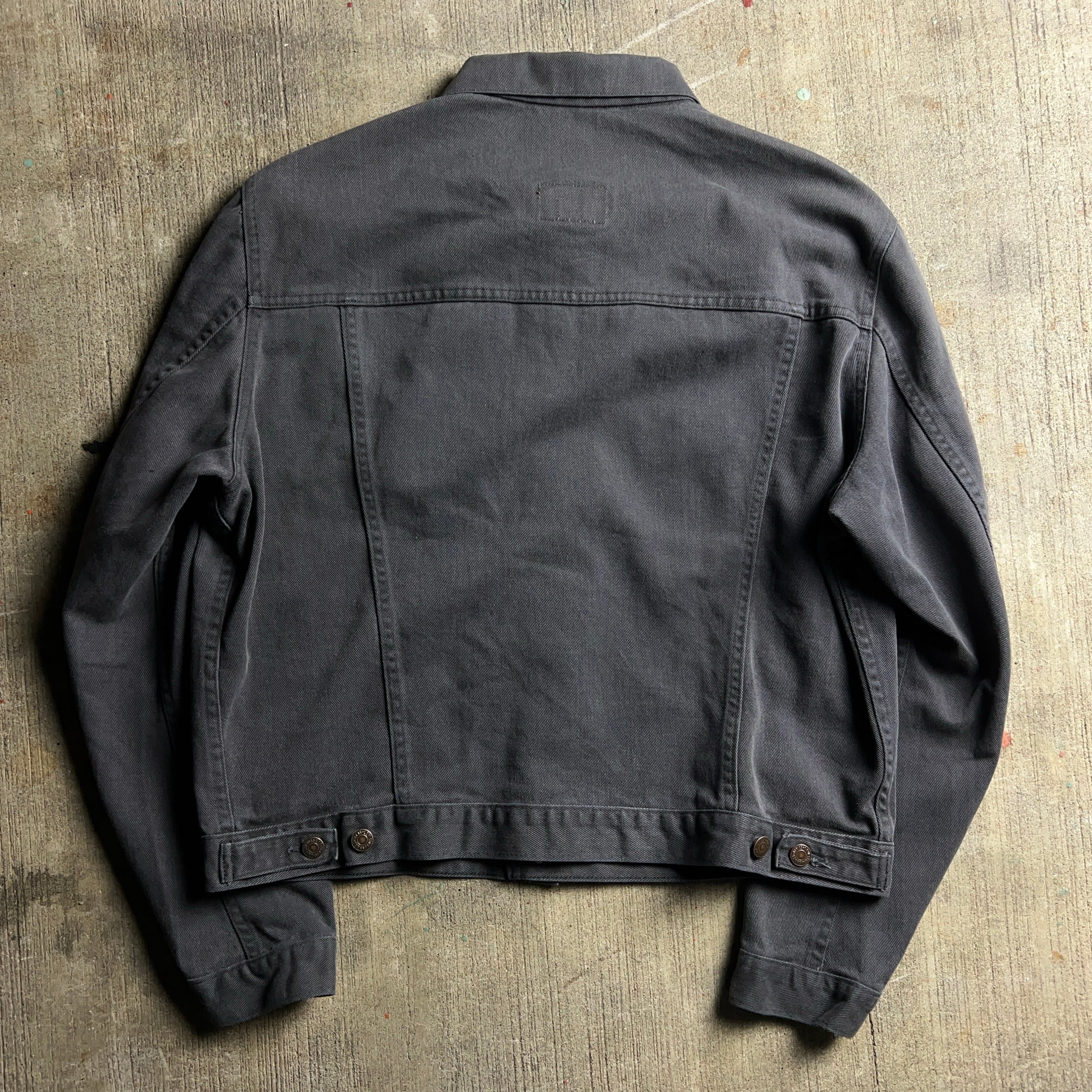 1980's Levi's EUROPE 70500 Denim Trucker Jacket Dark Gray 1980's Levi's EUROPE 70500 Denim Trucker Jacket Dark Gray