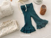 ベルベベ / valubebe / フリルレースブーツカット / 韓国子供服 / ベビー|キッズ / 26winter〖取寄〗*6M~S*