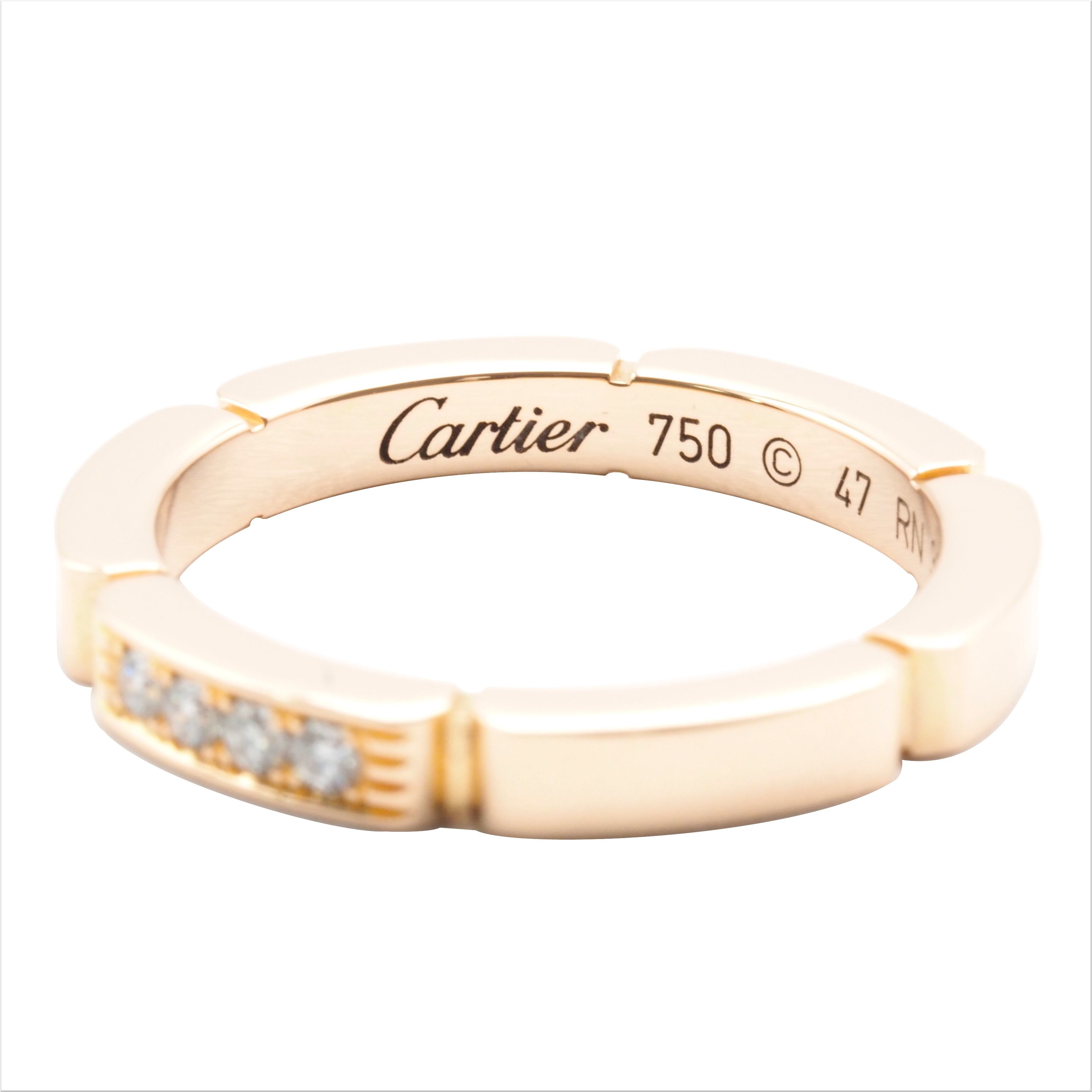 カルティエ　マイヨンパンテール Cartier 47 Cartier カルティエ マイヨン パンテール リング 4Pダイヤ #47(約7号