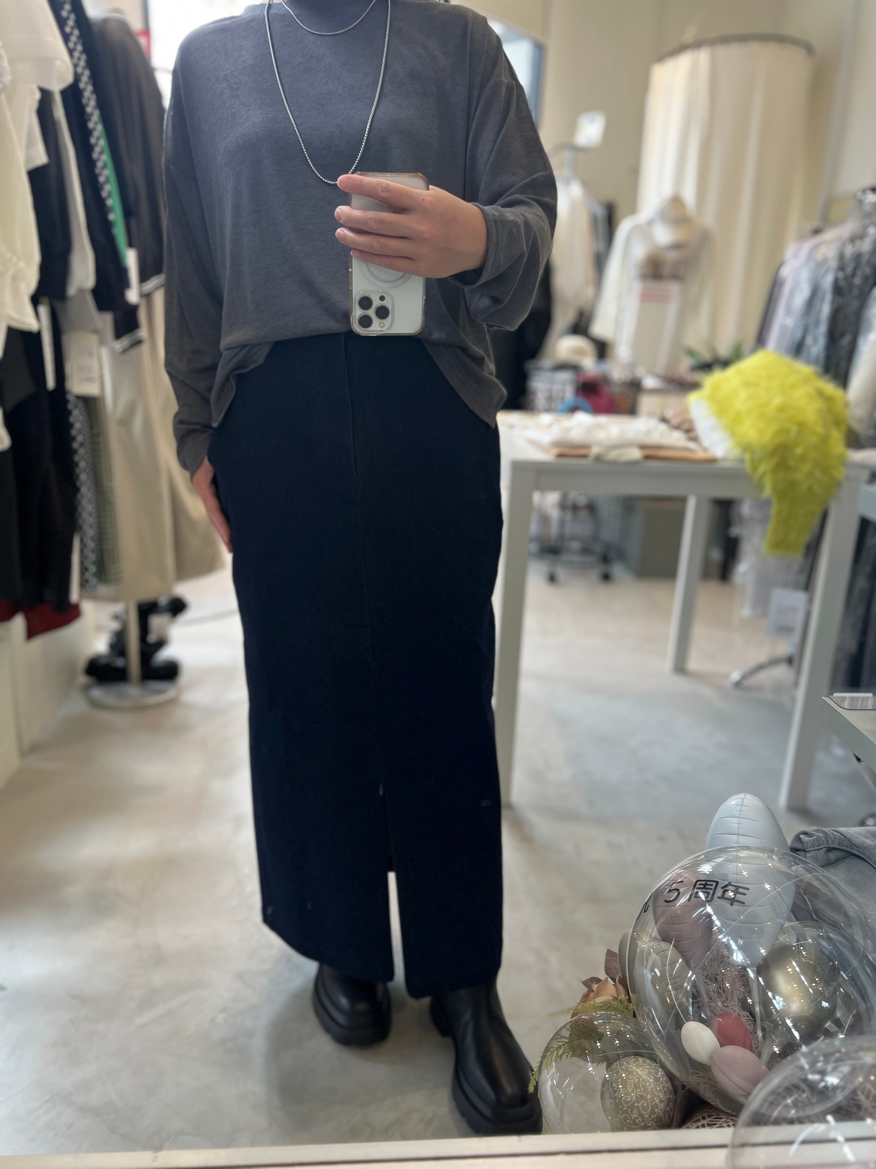 【 SELECT】ジップスリットストレッチスカート 13-0094