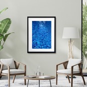 blue pool Ⅱ｜透明感ある深いブルーの水面アートポスター｜清涼感×ミニマルモダン｜空間を洗練｜A4ポスター