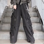【Backstage pass】CHESTER B（チェスター ビー)チェーン付スタッズ ワイド カーゴパンツ NGS4206 パンツ ユニセックス サブカル 地雷系
