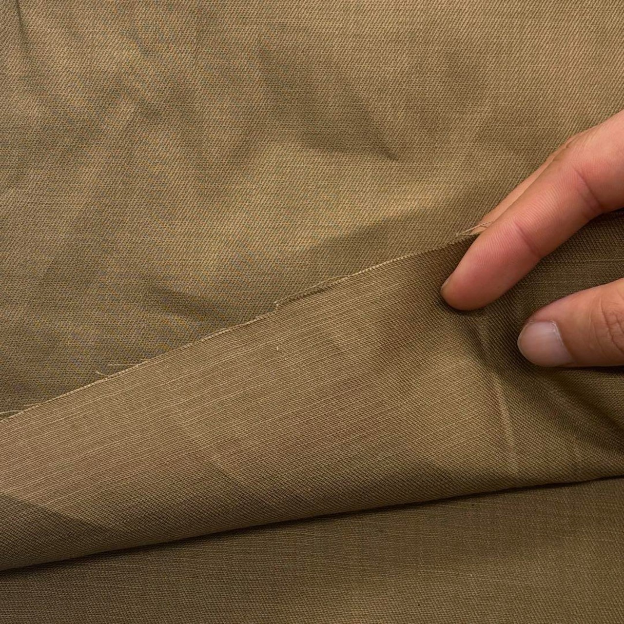 ★NY180◆3m◆綿100%ど詰め綾織り生地◆カーキブラウン