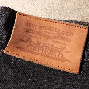 稀少 極美品 32×32 84年 革パッチ Levi’s 505 先染め USA オレンジタブ ブラックデニムパンツ リーバイス