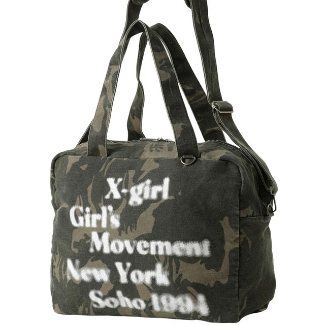 【x-girl】HAZY LOGO 2WAY BIG TOTE BAG【エックスガール】