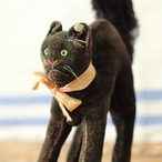 [240]アンティークシュタイフ 黒猫 トムキャット Black Tom Cat 10cm